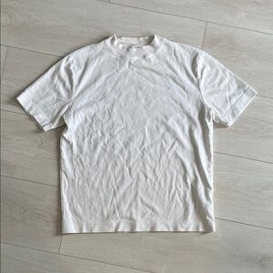 Classic White Womens Mock Neck Tee